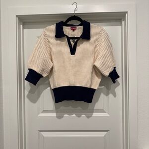 STAUD Altea Textured-Knit Sweater